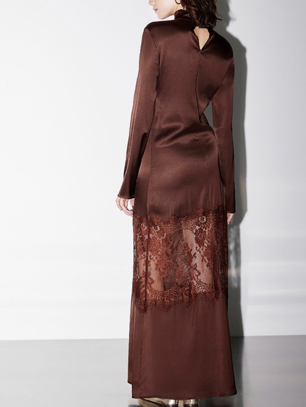 NWT Lace details satin maxi dress - Picture 3 of 3